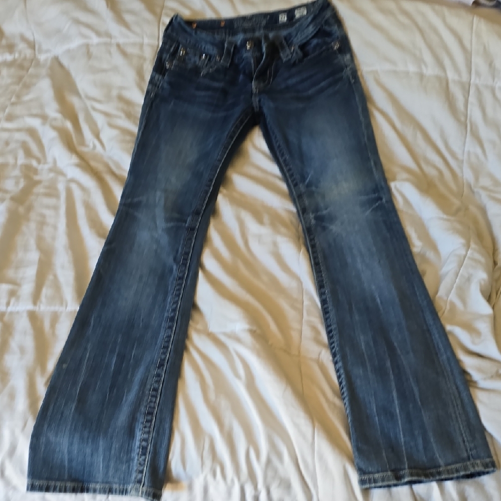 Miss Me Blue Flare Wide Leg Jeans